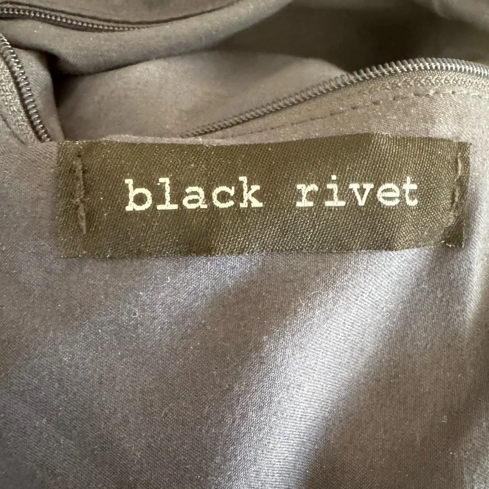 Black Rivet Navy Blue Chain-Trim Backpack